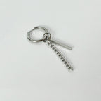 YEH 015 ［サージカルステンレス］リングチェーンドロップワンタッチピアス