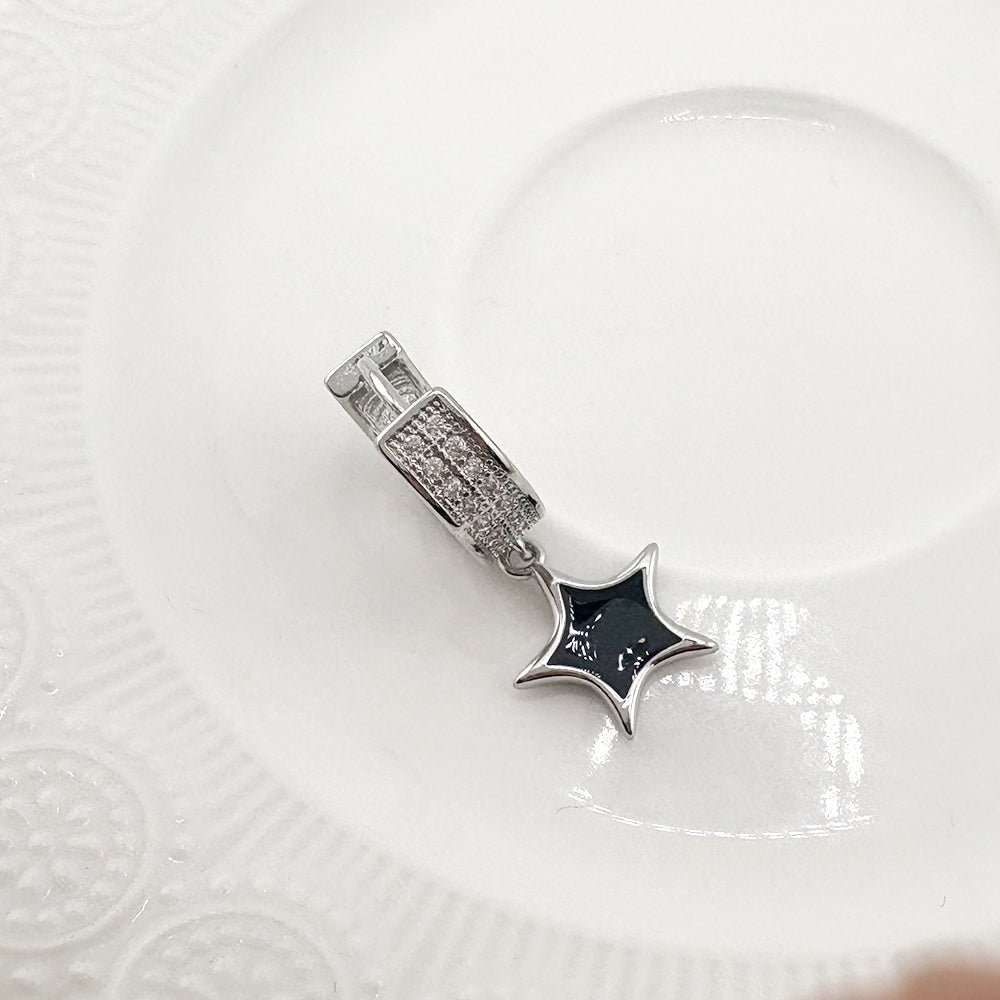 YEH 018 ［サージカルステンレス］星リングワンタッチピアス