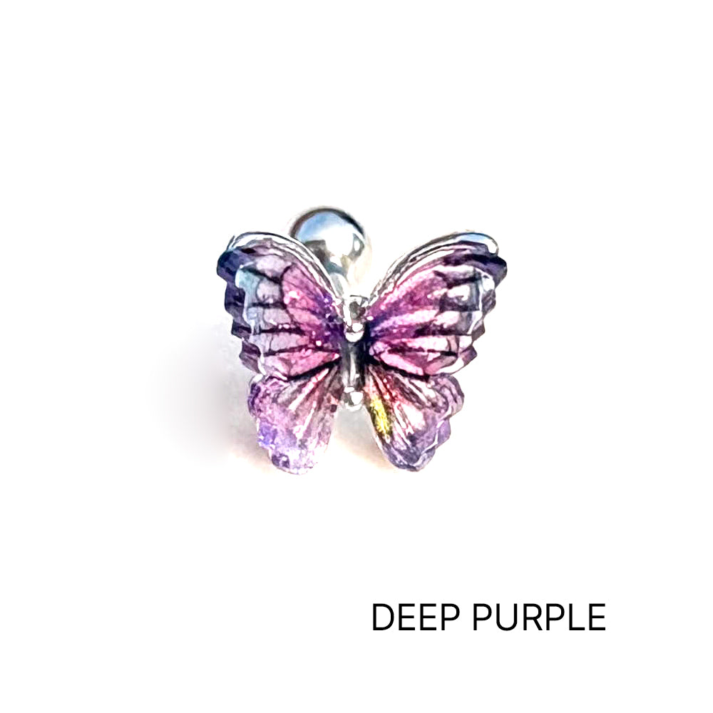 A5 175 ［サージカルステンレス］アクリル蝶々グラデーションピアス