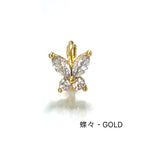 MN 147 ［サージカルステンレス］キュービックワンタッチ星，雪の結晶ピアス