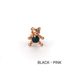 MS 062 　［サージカルキュービック］ストーンベアピアス