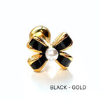 A3 080 [サージカルステンレス]　上品リボンピアス