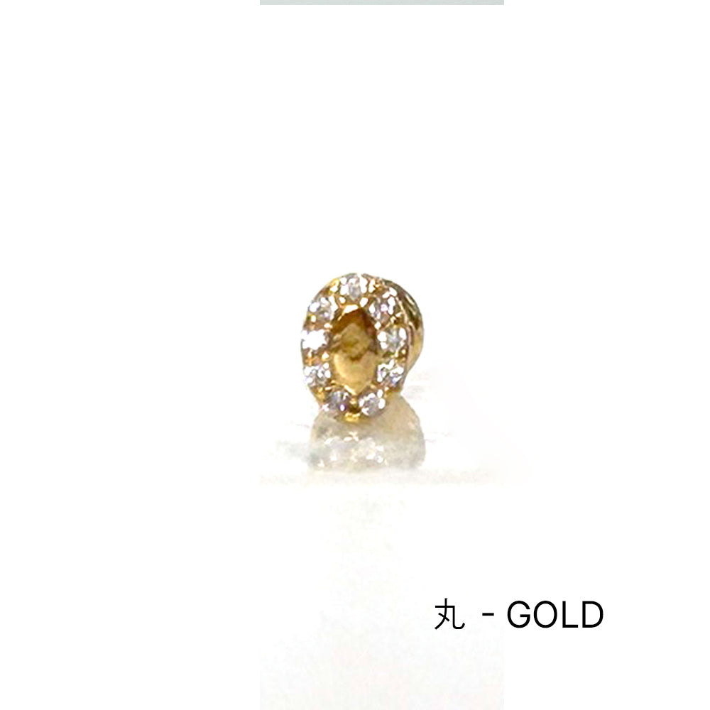 MP 138 ［サージカルステンレス］三角，丸，四角，水滴ストーンピアス