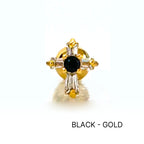 MN 182 ［サージカルステンレス］ゴシックストーン十字架ピアス