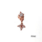 A8 305 ［サージカルステンレス］キュービック花ピアス