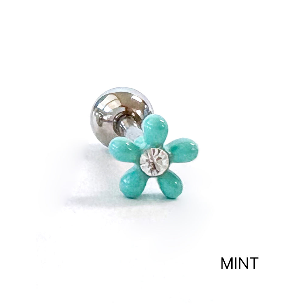 A8 203 ［サージカルステンレス］ポップカラー花ピアス