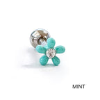 A8 203 ［サージカルステンレス］ポップカラー花ピアス