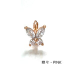 MN 147 ［サージカルステンレス］キュービックワンタッチ星，雪の結晶ピアス