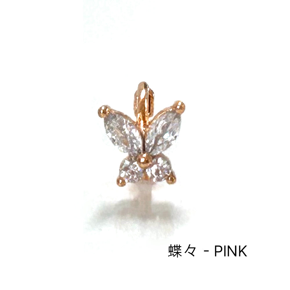 MN 147 ［サージカルステンレス］キュービックワンタッチ星，雪の結晶ピアス