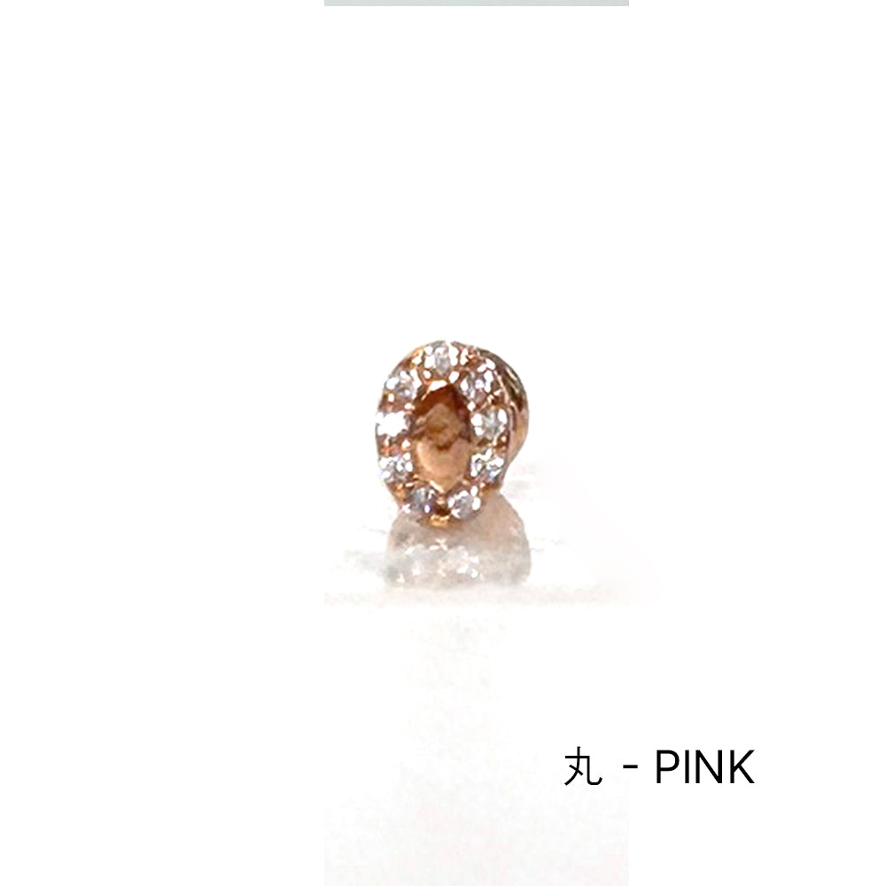 MP 138 ［サージカルステンレス］三角，丸，四角，水滴ストーンピアス