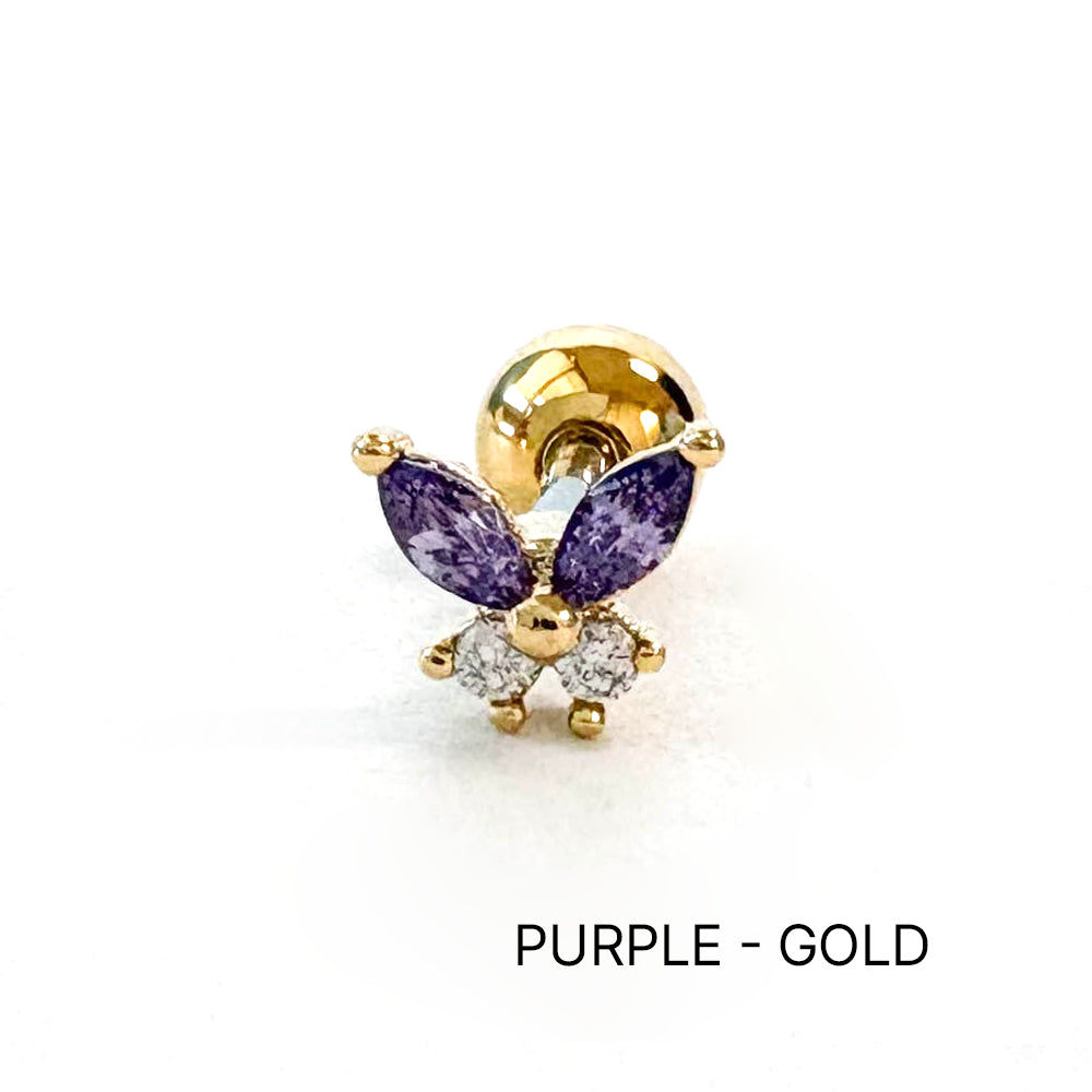 A8 239 ［サージカルステンレス］蝶々ピアス