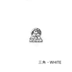 MP 138 ［サージカルステンレス］三角，丸，四角，水滴ストーンピアス