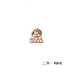 MP 138 ［サージカルステンレス］三角，丸，四角，水滴ストーンピアス