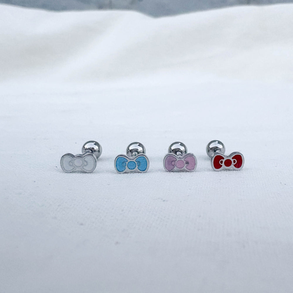 B3 095 ［サージカルステンレス］アニメチックリボンピアス