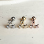 MP 161 ［サージカルステンレス］クリアキュービックピアス