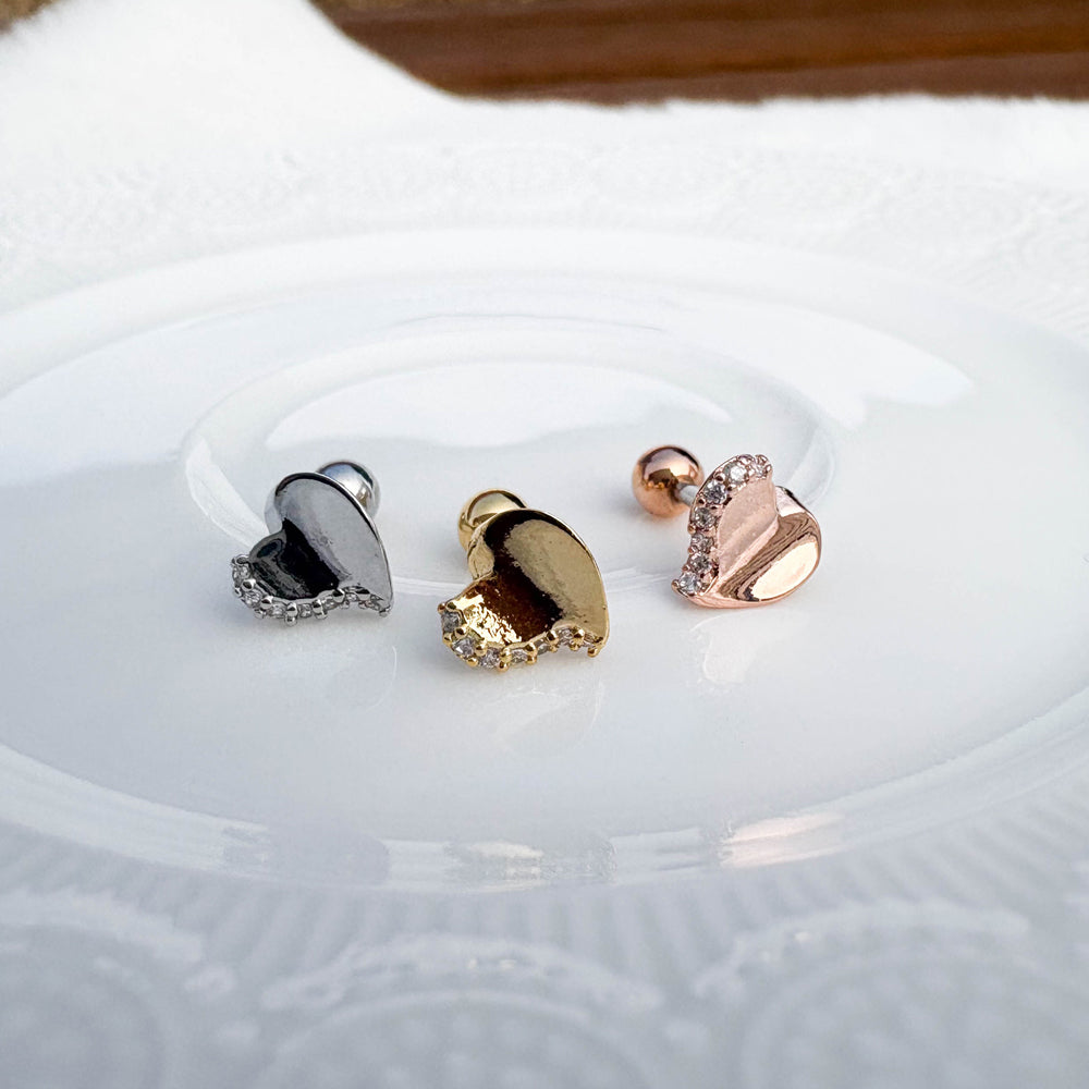 A5 297 ［サージカルステンレス］ストーンハートピアス