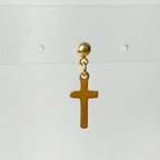 YES 043 ［サージカルステンレス］　十字架ピアス