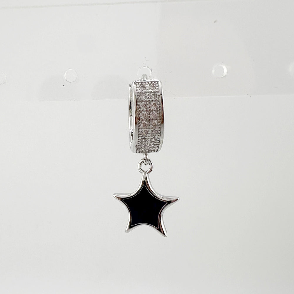 YEH 018 ［サージカルステンレス］星リングワンタッチピアス