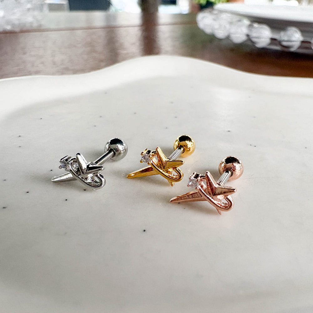 MJ 073 ［サージカルステンレス］天の川の星ピアス