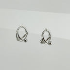 STS 033 ［サージカルステンレス］ツーボールリングピアス