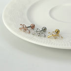 MN 122 ［サージカルステンレス］シンプルキュービックストーンピアス