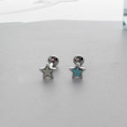 B3 087［サージカルステンレス］ぷっくり星ピアス