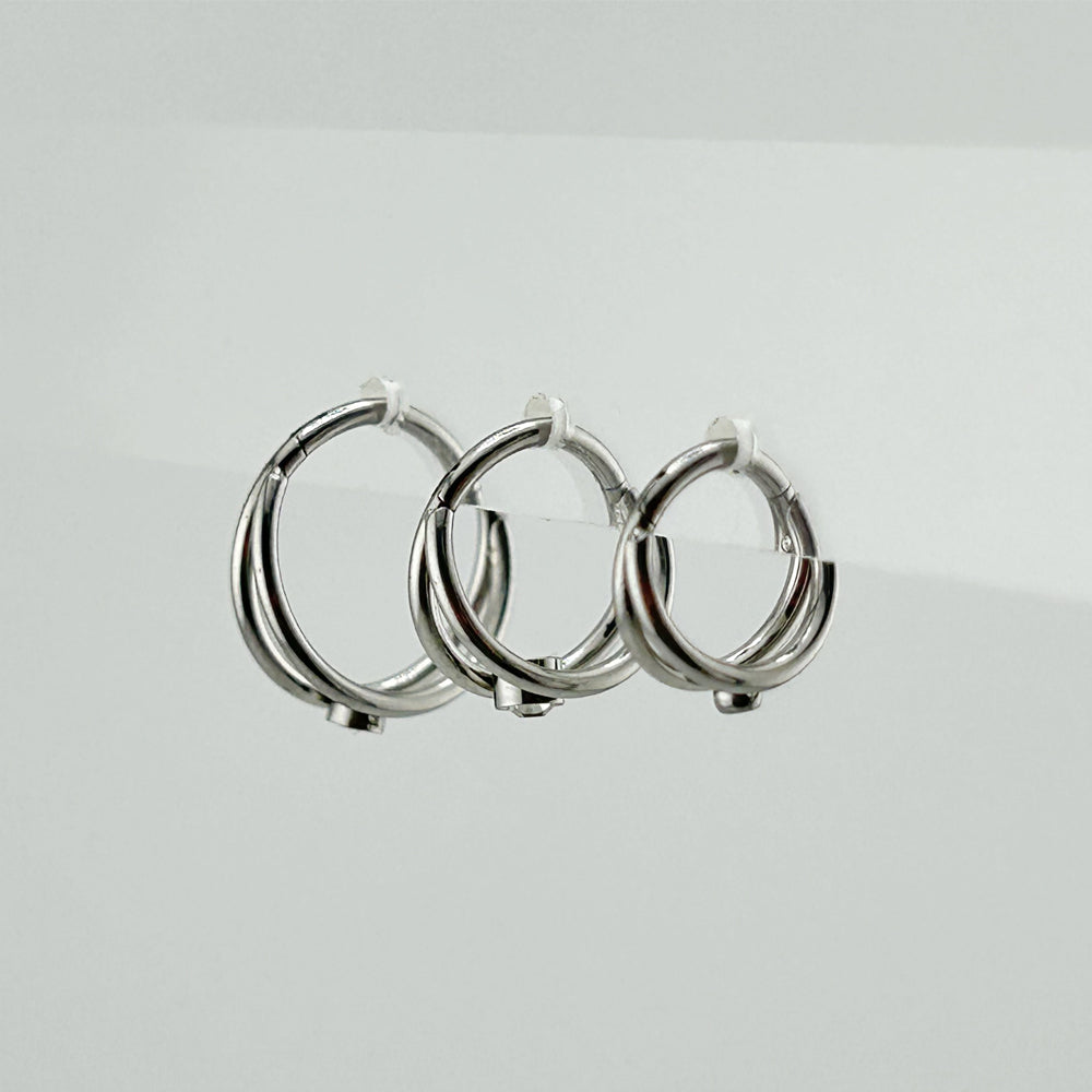 STS 056 ［サージカルステンレス］キュービック二重リング