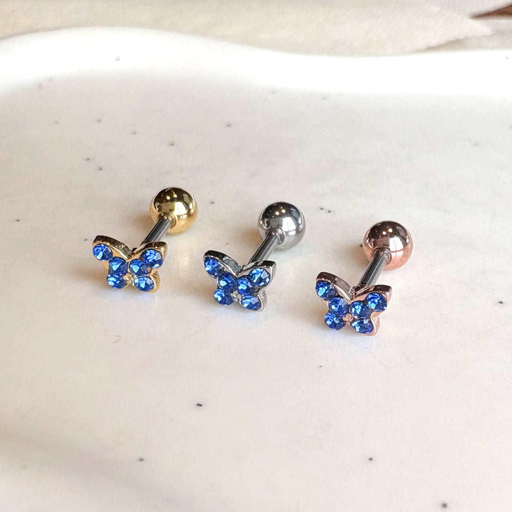 MP 149 ［サージカルステンレス］キュービック蝶々ピアス