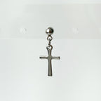 YES 036 ［サージカルステンレス］バーベル十字架ピアス