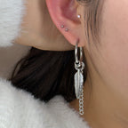 YEH 011 ［サージカルステンレス］羽リングワンタッチピアス