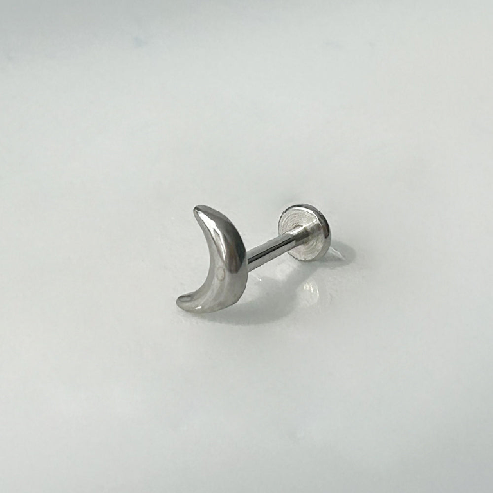 YLR 017 ［サーカルステンレス］月ラブレットピアス