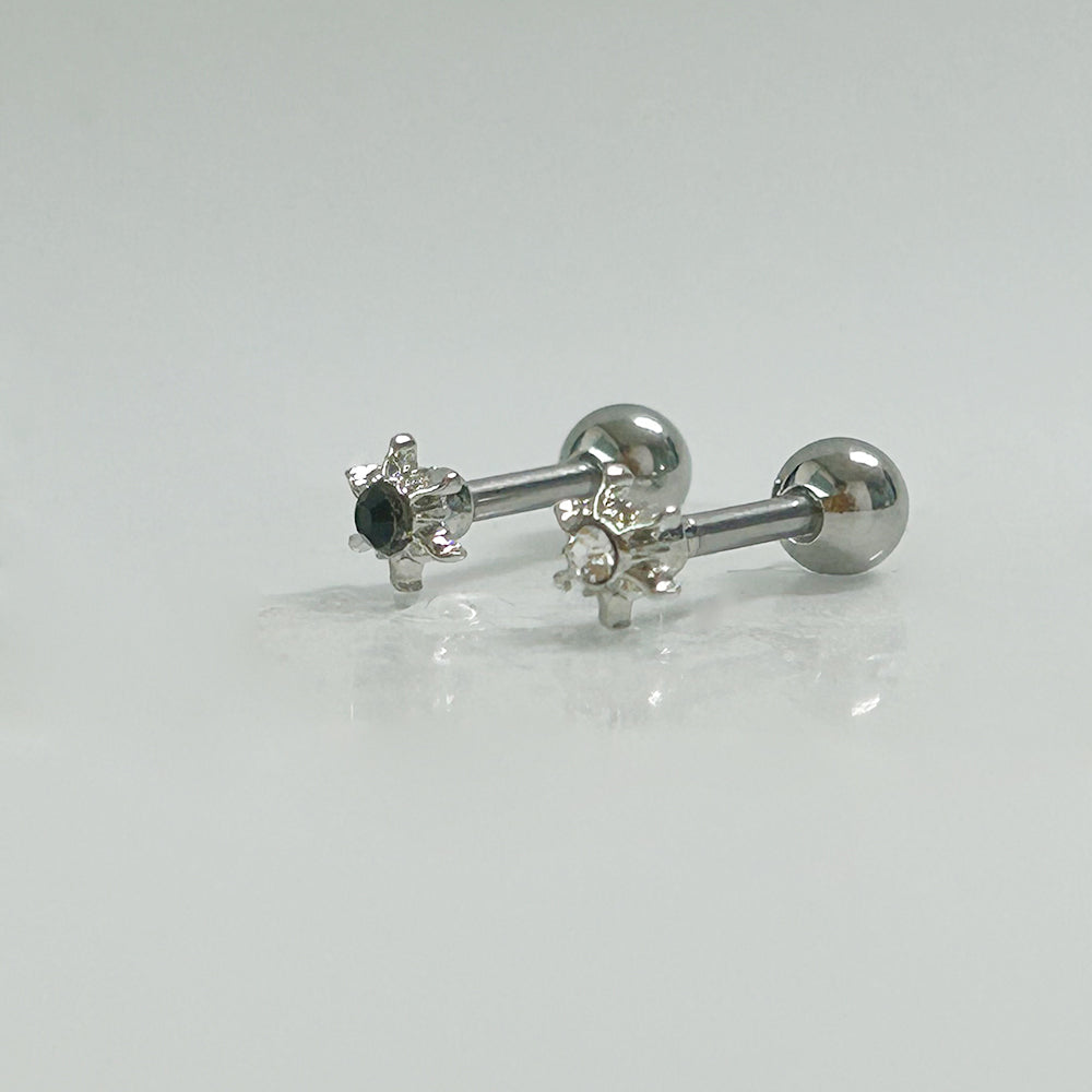 A2 184 ［サージカルステンレス］ストーン太陽ピアス