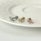 MN 177 ［サージカルステンレス］星×天の川ピアス