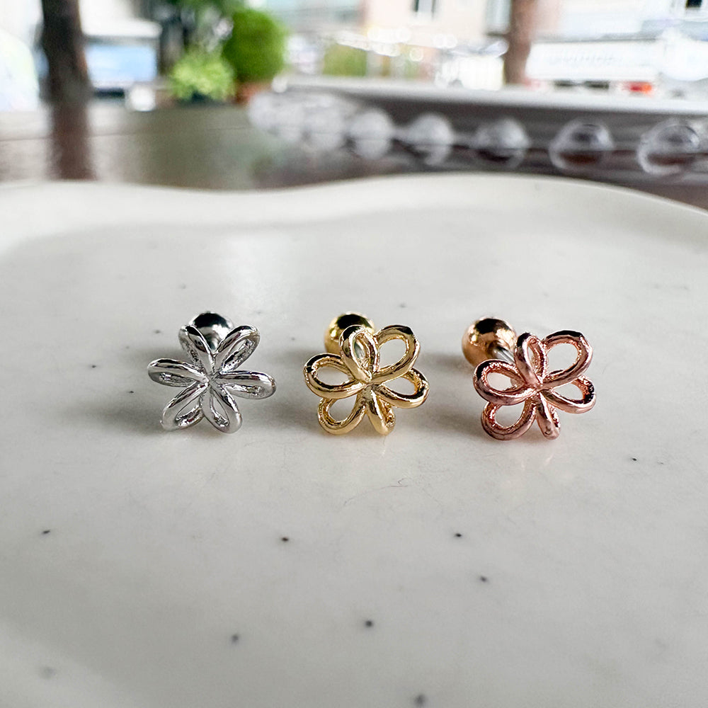 MS 027 ［サージカルステンレス］お花ピアス