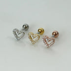 MN 085 ［サージカルステンレス］ラインハートキュービックピアス