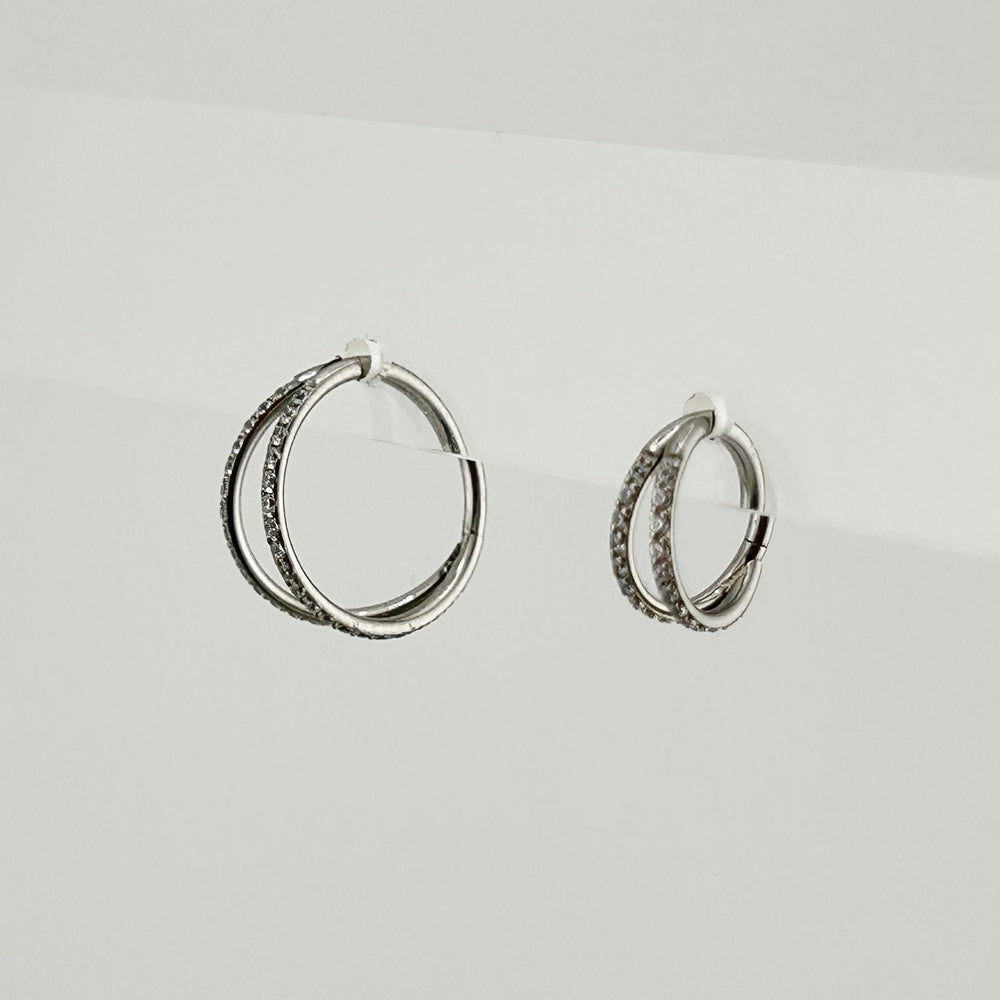 STS 047 ［サージカルステンレス］二重ストーンピアス