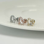 MP 129 ［サージカルステンレス］ラグジュアリーキュービックハートピアス