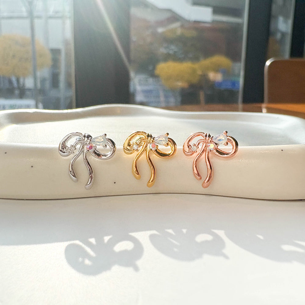 A5 243 ［サージカルステンレス］リボンピアス