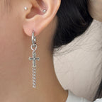 YEH 013 ［サージカルステンレス］ゴシック十字架ワンタッチピアス