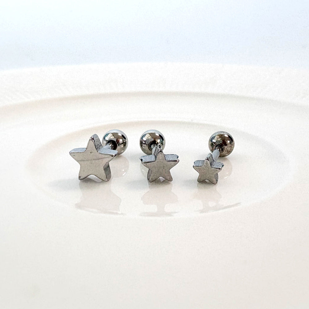 A9 154 ［サージカルステンレス］スリーサイズスターピアス