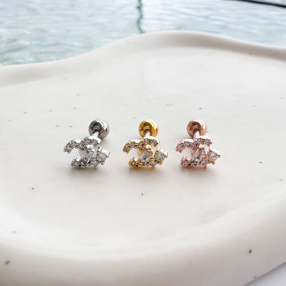 MN166 ［サージカルステンレス］ストーンピアス