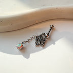 A2 248 ［サージカルステンレス］アンティーク蝶々ピアス