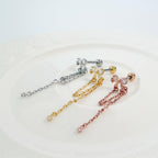 A5 286 ［サージカルステンレス］チェーンリボンピアス