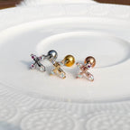 A5 294 ［サージカルステンレス］ストーン十字架ピアス