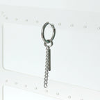 YEH 015 ［サージカルステンレス］リングチェーンドロップワンタッチピアス