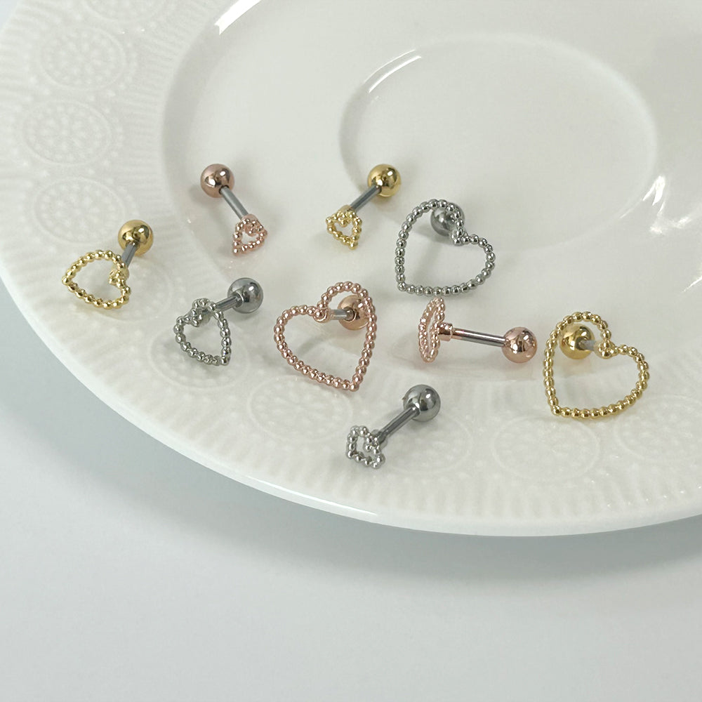 MP 130 ［サージカルステンレス］ドットハートピアス