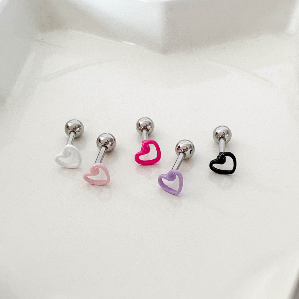 A8 202 ［サージカルステンレス］シンプルハートピアス