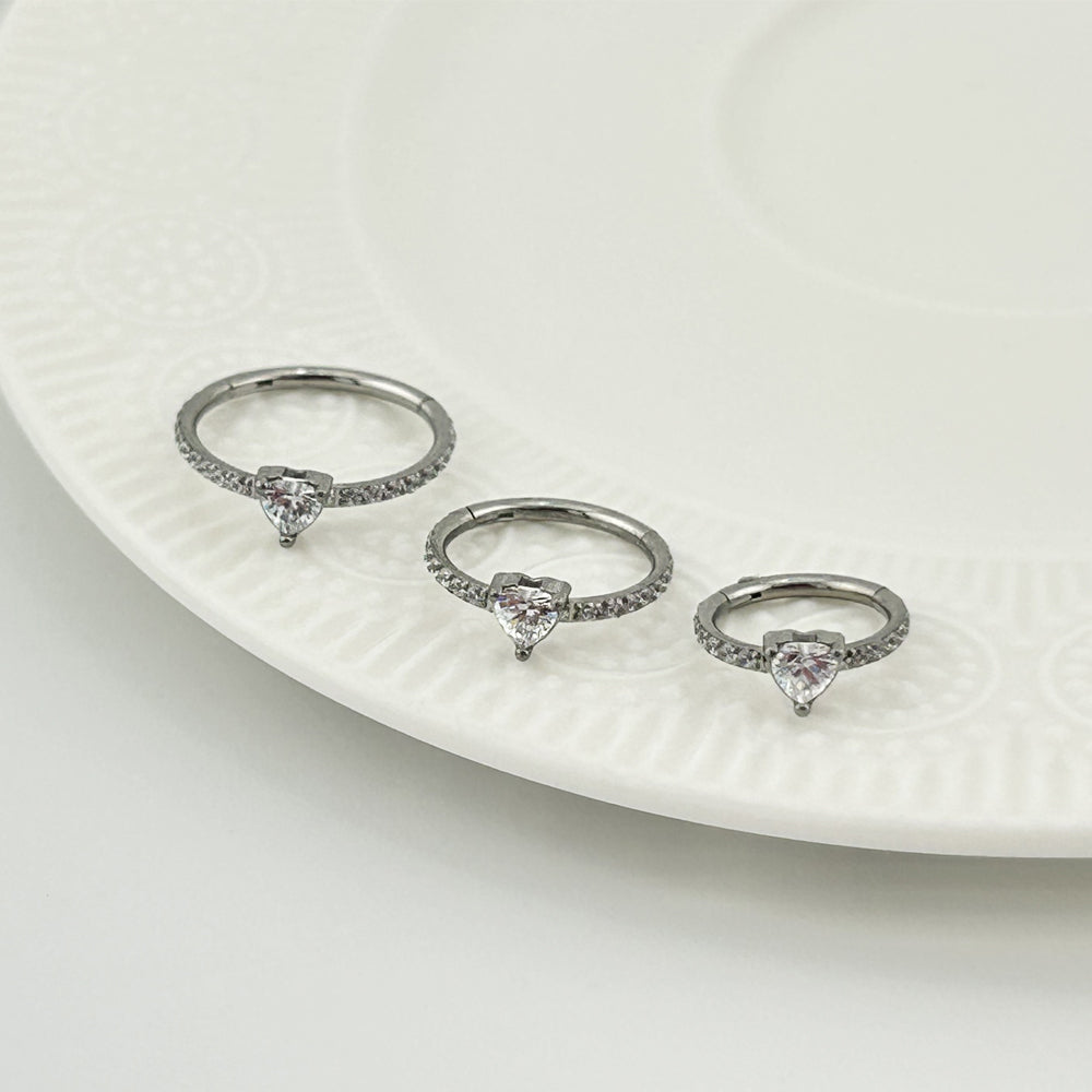 STS 105 ［サージカルステンレス］ストーン指輪ピアス