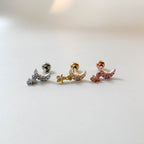 A8 295 ［サージカルステンレス］月＆星ピアス