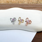 A5 257 ［サージカルステンレス］リボンスターハートチャームピアス